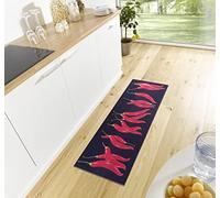 Hanse Home Cook & Clean Tapis de Cuisine - Motif Piment - Antidérapant et Facile d'entretien - pour Cuisine, Couloir, entrée, Salle à Manger - 50 x 150 cm