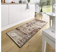 HANSE Home Loop - Tapis de couloir - avec Inscription - Tapis à Poils Courts et Doux - Design Moderne pour couloir, Chambre à Coucher, Chambre d'enfant, Salle de Bain, salon, Cuisine - Marron, 67 x