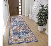 Hanse Home Maderno Tapis Oriental Classique tissé serré avec Ornements - Aspect Vintage - Poils Courts Doux - pour Chambre à Coucher, Salle à Manger, Salon, Couloir - Bleu, 80 x 240 cm