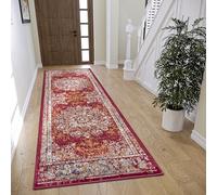 HANSE Home Maderno Tapis Oriental Classique tissé serré avec Ornements Look Vintage à Poils Courts Doux pour Chambre à Coucher, Salle à Manger, Salon, Couloir - Rouge 80 x 240 cm