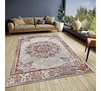 HANSE Home Maderno Tapis Oriental Classique tissé serré avec Ornements Look Vintage à Poils Courts Doux pour Chambre à Coucher, Salle à Manger, Salon, Couloir - Crème 80 x 120 cm