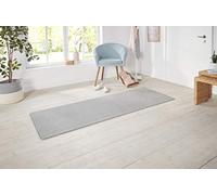 HANSE Home Nasty - Tapis de Couloir - Moelleux à Poils Courts - Couleur Unie - pour Salle à Manger, Salon, Chambre d'enfant, Couloir, Chambre à Coucher, Cuisine - Argenté uni - 80 x 200 cm