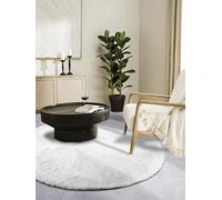 Hanse Home Olaf Tapis Rond, à Poils Longs, Moelleux, Couleur Unie, Doux, Facile d'entretien, pour Salon, Salle à Manger, Chambre à Coucher, Chambre d'enfant, Blanc Ivoire, 160 cm
