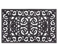 Hanse Home Paillasson en Caoutchouc pour l'intérieur et l'extérieur - 45 x 75 cm - Tapis en Caoutchouc - Paillasson d'extérieur - Ornements - Aspect Fonte - Résistant aux intempéries - Antidérapant -