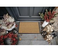 HANSE Home Paillasson en Coco et Caoutchouc pour l'intérieur et l'extérieur - Naturel - Rayures - Résistant aux intempéries et antidérapant - pour Couloir, terrasse, entrée - 45 x 75 cm