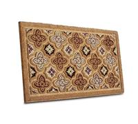 Hanse Home Paillasson en Coco pour l'intérieur et l'extérieur - Tapis en Coco Naturel - Motif marocain - Résistant aux intempéries et antidérapant - pour Couloir, terrasse, entrée - 45 x 75 cm