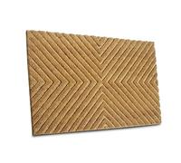 HANSE Home Paillasson en Coco pour l'intérieur - Naturel - Motif géométrique - Antidérapant - pour Couloir, terrasse, entrée - 45 x 75 cm