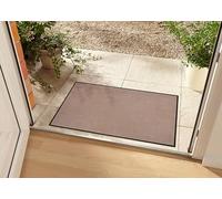Hanse Home Paillasson Lavable pour l'intérieur et l'extérieur - Couleur Unie - Antidérapant - 80 x 120 cm - Beige