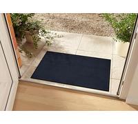 HANSE Home Paillasson Lavable pour l'intérieur et l'extérieur - Couleur Unie - Antidérapant - 80 x 120 cm - Noir