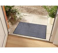 HANSE Home Paillasson Lavable pour l'intérieur et l'extérieur - Couleur Unie - Antidérapant - Dimensions : 80 x 120 cm - Gris
