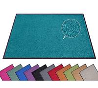 Hanse Home Paillasson (S-XXL), 90 x 150 cm, 12 Couleurs, pour l'extérieur, Lavable, résistant aux intempéries, antidérapant, pour l'entrée et l'extérieur, Bleu pétrole