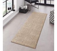 HANSE Home Pure Tapis de Salon Dense à Poils Courts et Robuste - Couleur Unie - Moderne - pour Salle à Manger, Salon, Chambre d'enfant, Couloir, Chambre à Coucher, Cuisine - Taupe crème, 80 x 300 cm