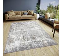 Hanse Home Tapis Abstrait Vintage - Tapis de Salon Oriental à Poils Courts au Look Vintage - Tapis Abstrait - pour Chambre à Coucher, Salle à Manger, Salon, Couloir - Gris crème, 120 x 170 cm