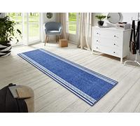 HANSE Home Tapis de CASA, 80 x 300 cm, Doux, à Poils Courts, Design Moderne, pour Couloir, Chambre à Coucher, Chambre d'enfant, Salle de Bain, Salon, Cuisine, Chemin de décoration - Bleu Jean
