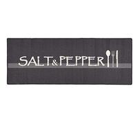 HANSE Home Tapis de couloir en boucle - Avec inscription - Tapis doux à poils courts - Design moderne - Pour couloir, chambre à coucher, chambre d'enfant, salle de bains, salon, cuisine - Gris crème - 67 x 180 cm