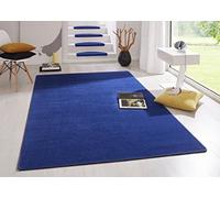 HANSE Home Tapis d'intérieur Fancy - Tapis de Salon uni Moderne en Velours pour Salle à Manger, Salon, Chambre d'enfant, Couloir, Chambre à Coucher, Cuisine - Bleu, 160 x 240 cm