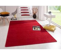 HANSE Home Tapis d'intérieur Fancy - Tapis de Salon, uni, Moderne, en Velours, pour Salle à Manger, Salon, Chambre d'enfant, Couloir, Chambre à Coucher, Cuisine - Rouge, 160 x 240 cm