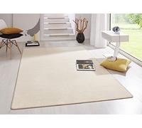 Hanse Home Tapis d'intérieur Fancy - Tapis de Salon, uni, Moderne, en Velours, pour Salle à Manger, Salon, Chambre d'enfant, Couloir, Chambre à Coucher, Cuisine - Beige, 133 x 195 cm