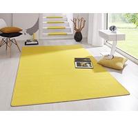 HANSE Home Tapis d'intérieur Fancy - Tapis de Salon uni Moderne en Velours pour Salle à Manger, Salon, Chambre d'enfant, Couloir, Chambre à Coucher, Cuisine - Jaune - 160 x 240 cm