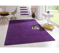 Hanse Home Tapis d'intérieur Fancy - Tapis de Salon uni Moderne en Velours pour Salle à Manger, Salon, Chambre d'enfant, Couloir, Chambre à Coucher, Cuisine - Violet - 133 x 195 cm