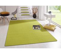 HANSE Home Tapis d'intérieur Fancy - Tapis de Salon uni Moderne en Velours pour Salle à Manger, Salon, Chambre d'enfant, Couloir, Chambre à Coucher, Cuisine - Vert - 100 x 150 cm