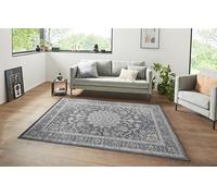 HANSE Home Tapis en Velours Orient Tabriz avec Bordure ornementale, Classique, Dimensions : 160 x 230 cm, Couleur : Anthracite/argenté