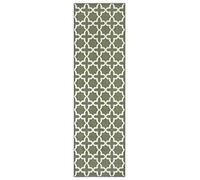 HANSE Home Tapis Glam - 80 x 350 cm - Tapis Doux à Poils Courts - Design géométrique - pour Couloir, Chambre, Chambre d'enfant, Salle de Bains, Salon, Cuisine - Vert