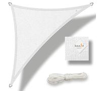 hanSe® Voile d'ombrage Protection Solaire Triangulaire 3 x 3 x 3 m Blanc