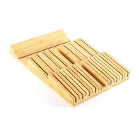 Hanseküche Bloc à couteaux - Porte-couteaux sans couteau en bois (bambou, tiroir magnétique)