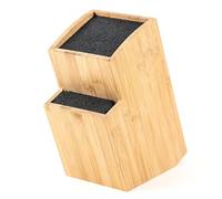 Hanseküche Bloc à couteaux - Porte-couteaux sans couteau - Planche à couteaux en bois (bambou, marron, carré, incliné)