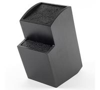 Hanseküche Bloc à couteaux - Porte-couteaux sans couteau - Planche à couteaux en bois (bambou noir, carré, incliné)