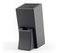 Hanseküche Bloc à couteaux - Porte-couteaux sans couteau - Planche à couteaux en bois (bois de caoutchouc, carré, incliné)