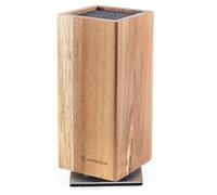Hanseküche Bloc à couteaux - Porte-couteaux sans couteau - Planche à couteaux en bois des deux côtés (insert rotatif en poils d'acacia)
