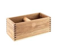 Hanseküche Récipient à taper en bois - Récipient durable pour porte-filtre et marc de café, accessoire parfait pour le café barista, boîte à boutons pour taper facilement, facile à nettoyer, marc de