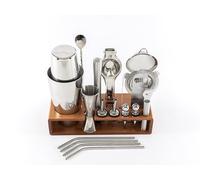 Hanseküche Set à cocktail - Shaker Boston 825 ml en acier inoxydable, facile à ouvrir et sans coincer, ensemble shaker à cocktail professionnel avec support, idéal pour les barmans et les amateurs de