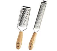 Hanseküche Zester Râpe de cuisine Lot en acier inoxydable 304 - Râpe à fromage de qualité supérieure, râpe à citron et râpe à épices au design élégant, râpe à parmesan, zesteur, râpe à main, râpe à