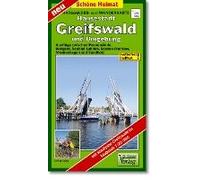 Hansestadt Greifswald Und Umgebung Radwander- Und Wanderkarte 1 : 50 000. Mit Stadtplan Greifswald. 1:20000