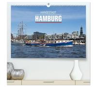 Hansestadt Hamburg (hochwertiger Premium Wandkalender 2026 DIN A2 quer), Kunstdruck in Hochglanz: Die Perle im Norden mit alten Speichern, ... Menge Grün und Wasser inmitten der Stadt.