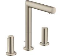 Hansgohe AXOR Uno, robinetterie de lavabo 3 trous 200 avec poignée zéro et vidage à tirette, saillie 183mm, 45133820, Couleur: Nickel brossé