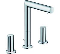Hansgohe AXOR Uno, robinetterie de lavabo 3 trous 200 avec poignée zéro et vidage à tirette, saillie 183mm, 45133800, Couleur: Acier inoxydable Optic
