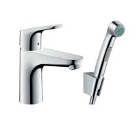Hansgrohe Focus 100 Mitigeur bidet avec vidage et douchette chrome 31927000