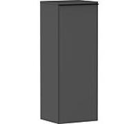 hansgrohe Xelu Q Armoire mi-haute, 400x350, 1 porte, charnières à gauche, 2 étagères en verre, 54128670, Couleur: Meuble gris diamant mat/poignÃ©e noir mat