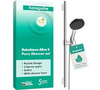 hansgrohe 24602000 Raindance Alive Select S Brauseset 125 3jet EcoSmart mit Brausestange Unica S Puro 65 cm Kit de Douche, Chrom
