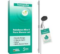 hansgrohe 24603000 Raindance Alive Select S Brauseset 125 3jet EcoSmart mit Brausestange Unica S Puro 90 cm Kit de Douche, Chrom