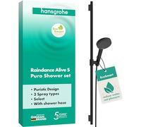 hansgrohe 24603670 Raindance Alive Select S Brauseset 125 3jet EcoSmart mit Brausestange Unica S Puro 90 cm Kit de Douche, Noir Mat