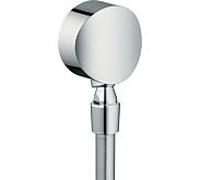 Hansgrohe Raccord mural coudé FixFit S 27506000 chromé avec clapet anti-retour et joint à rotule