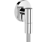 hansgrohe 28882000 FixFit Fine S Wandanschluss mit Rückflussverhinderer Raccordement Mural, Chrom