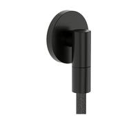 hansgrohe 28882340 FixFit Fine S Wandanschluss mit Rückflussverhinderer Raccordement Mural, Noir chromé brossé