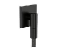 hansgrohe 28883340 FixFit Fine E Wandanschluss mit Rückflussverhinderer Raccordement Mural, Noir chromé brossé