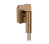hansgrohe 28884140 FixFit Fine Q Wandanschluss mit Rückflussverhinderer Raccordement Mural, Bronze brossé